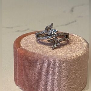 925 butterfly ring